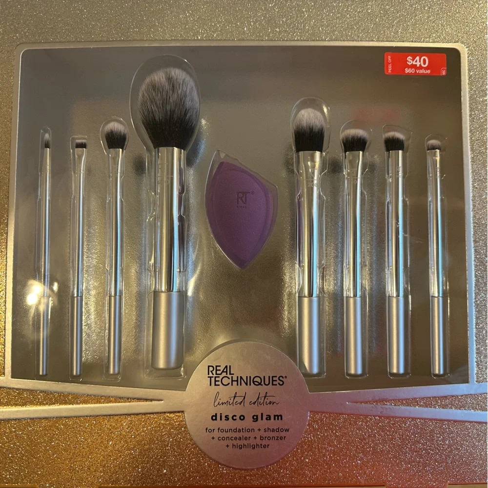Limited edition Disco glam Real techniques Makeup brushes gift set